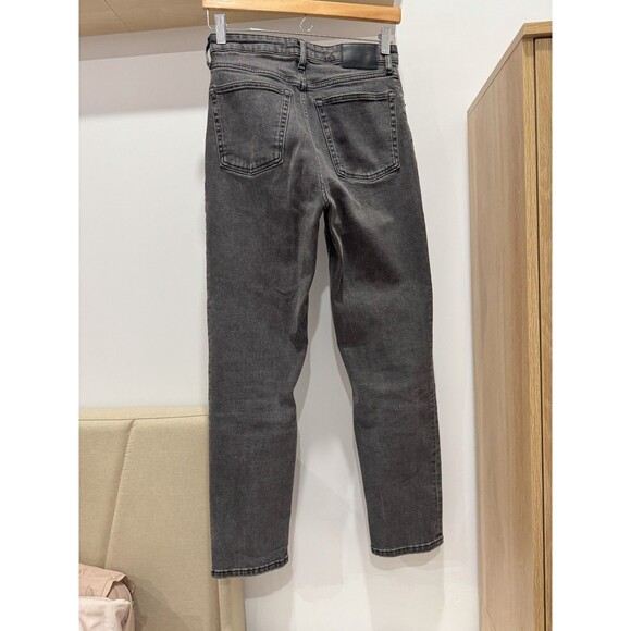 Everlane Womens 27 Regular Gray Denim Stretch The High Rise Straight Jeans Zip - Picture 2 of 10